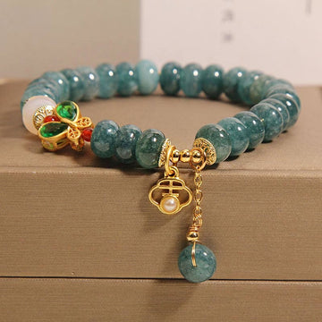 Jade White Agate Butterfly Abacus Beads Abundance Bracelet