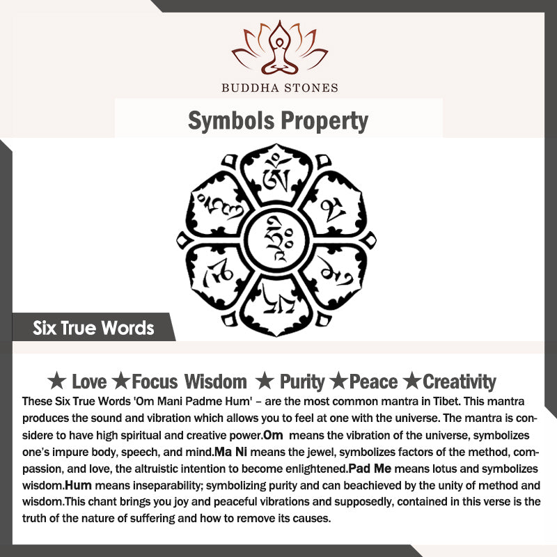 Six True Words Om Mani Padme Hum Titanium Steel Mantra Ring