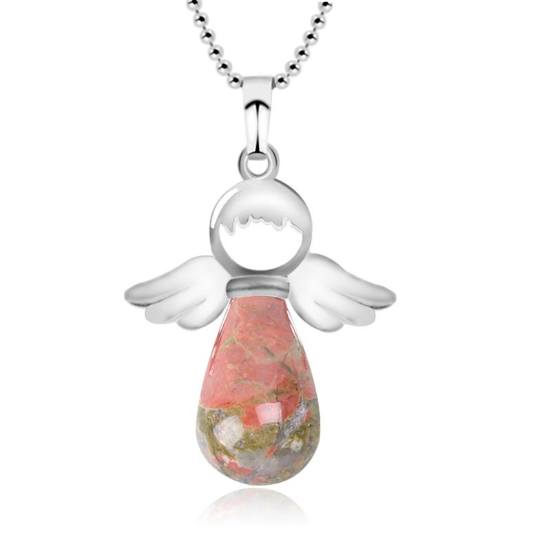 Little Angel Wings Natural Crystal Luck Necklace Pendant (Extra 35% Off | USE CODE: FS35)