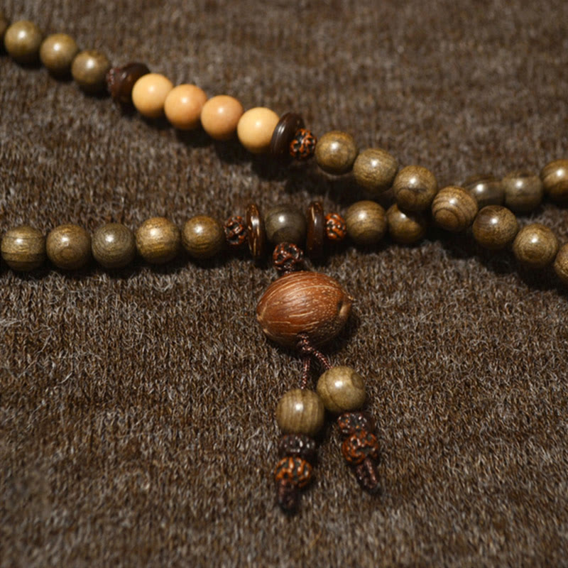 Tibetan Aromatic Sandalwood Multi-Wrap 108 Beads Meditation Mala Bracelet