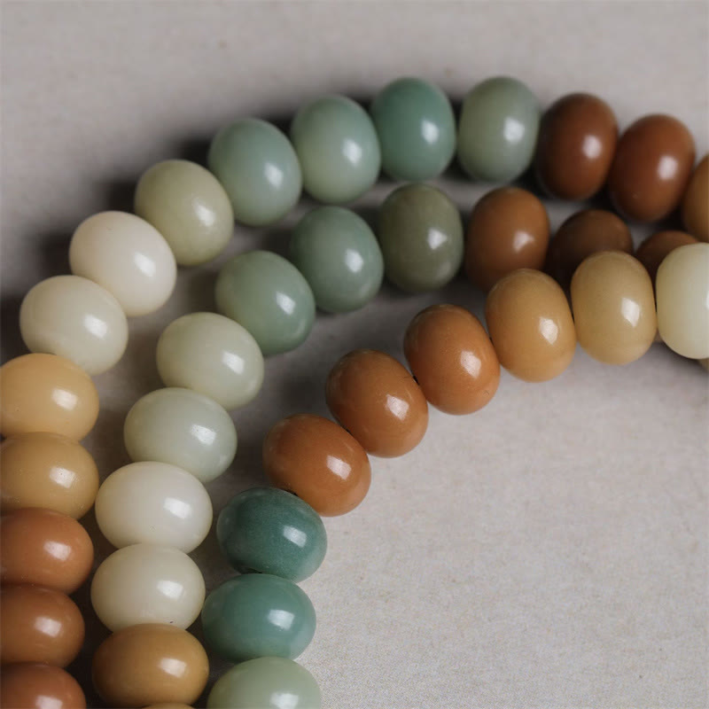 108 Mala Beads Gradient Bodhi Seed Buddha Hand Engraved Peace Bracelet