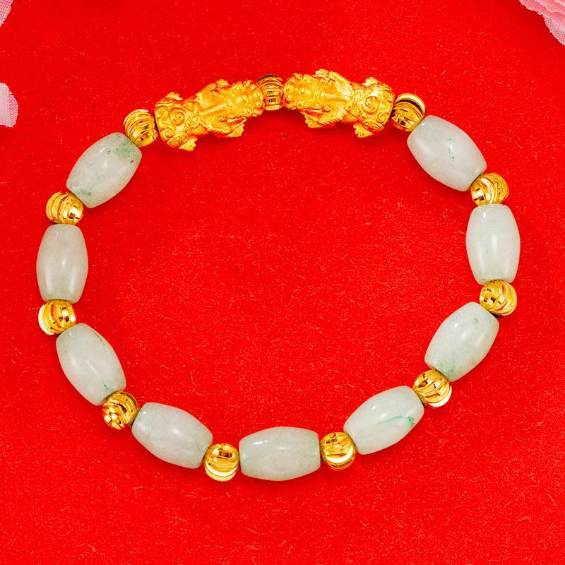 Electroplating Golden Double Pixiu Wealth Bracelet
