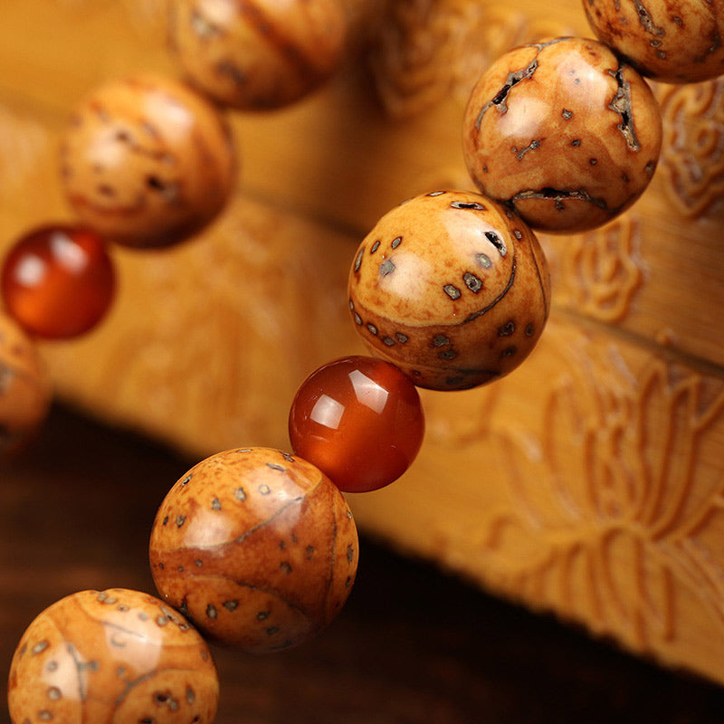 Tibetan Bodhi Seed 108 Bead Meditation Mala Wrap Bracelet
