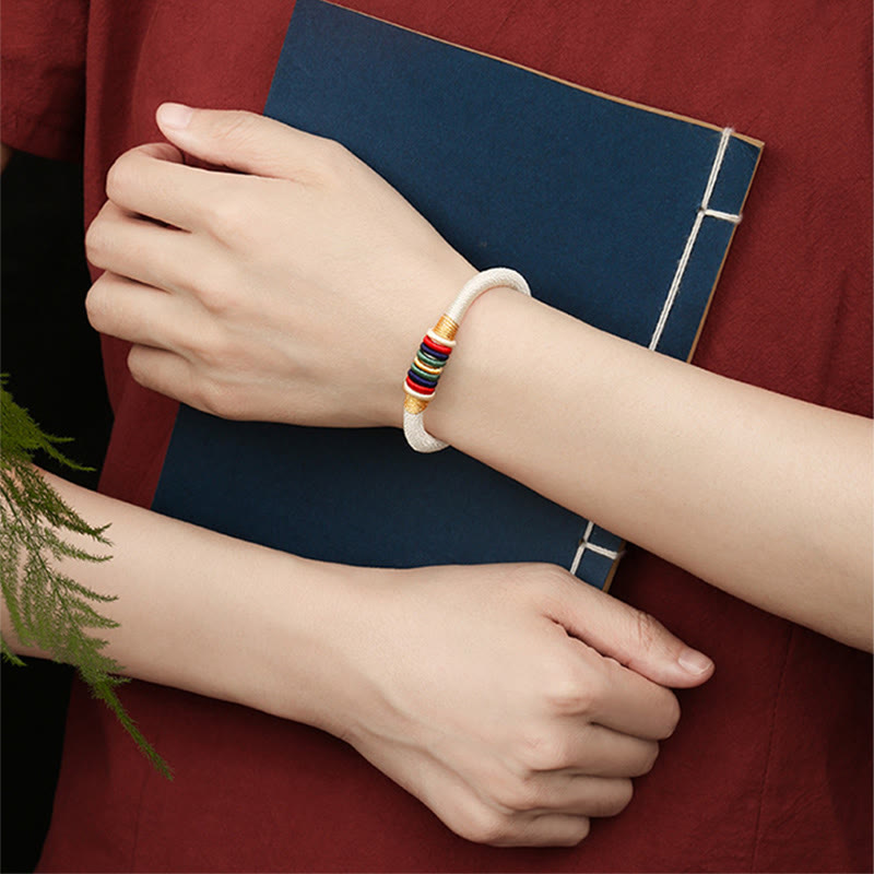 Tibetan Handmade Colorful King Kong Knot Five Elements Luck Braid String Bracelet
