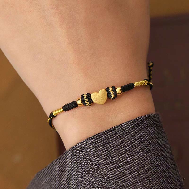 Tibet Handmade Love Heart King Kong Knot Luck Braided Bracelet