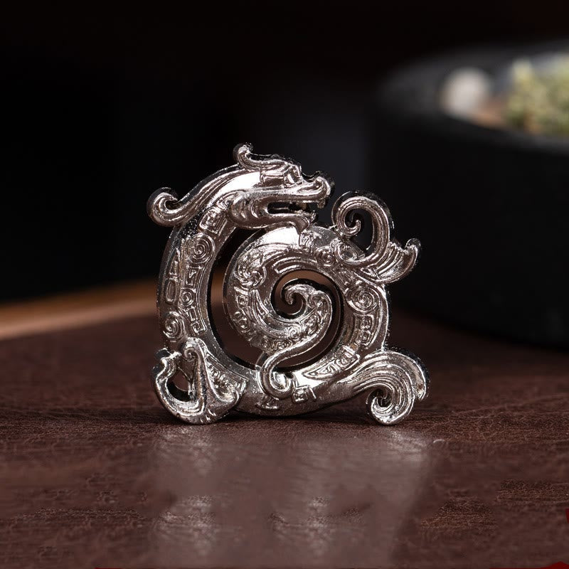 Mini Auspicious Dragon Pattern Zinc Alloy Meditation Incense Stick Burner