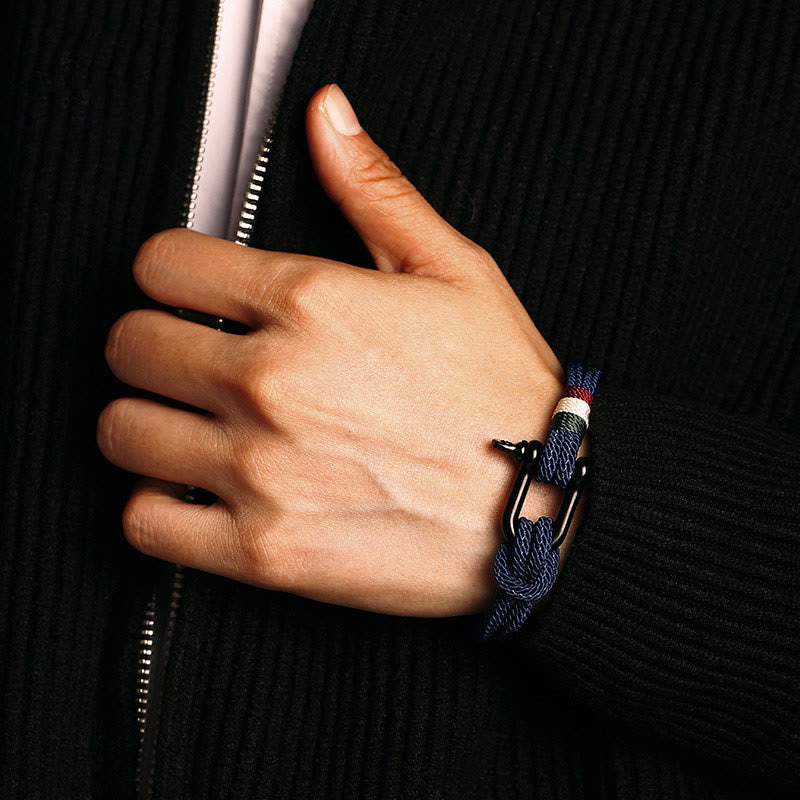 Simple Design Luck Stainless Steel Buckle Bracelet
