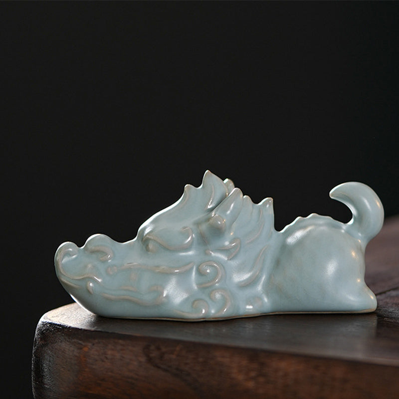 Year Of The Dragon Luck Ceramic Tea Pet Home Figurine Decoration