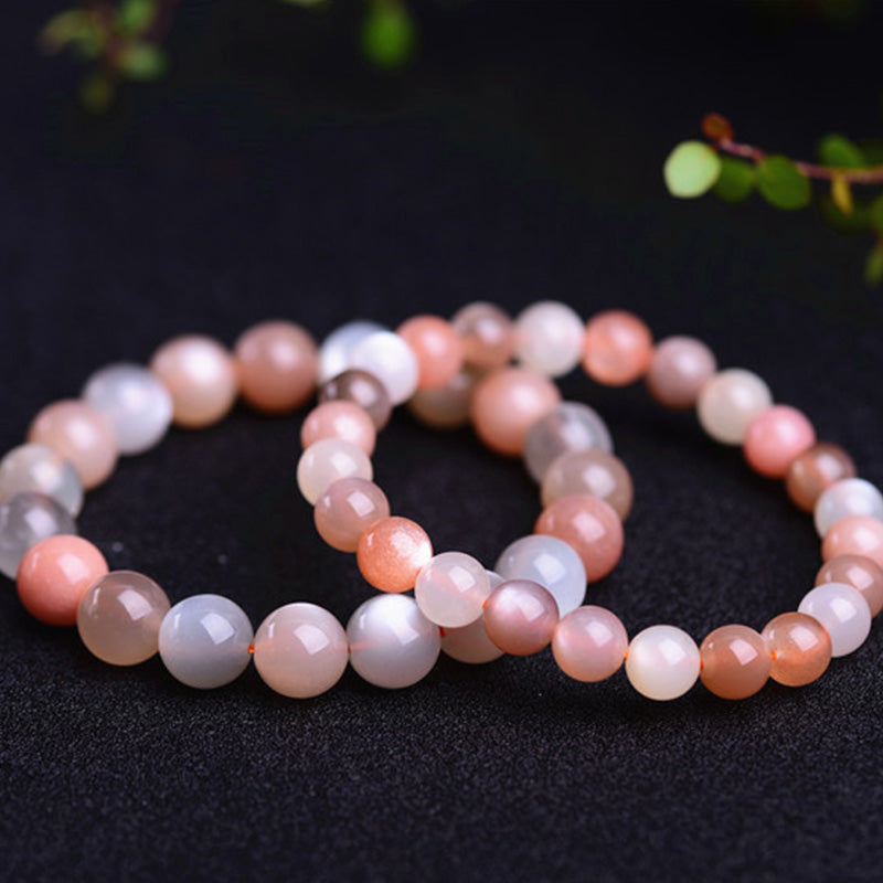 Natural Moonstone Beaded Energy Bracelet for Emotional Balance