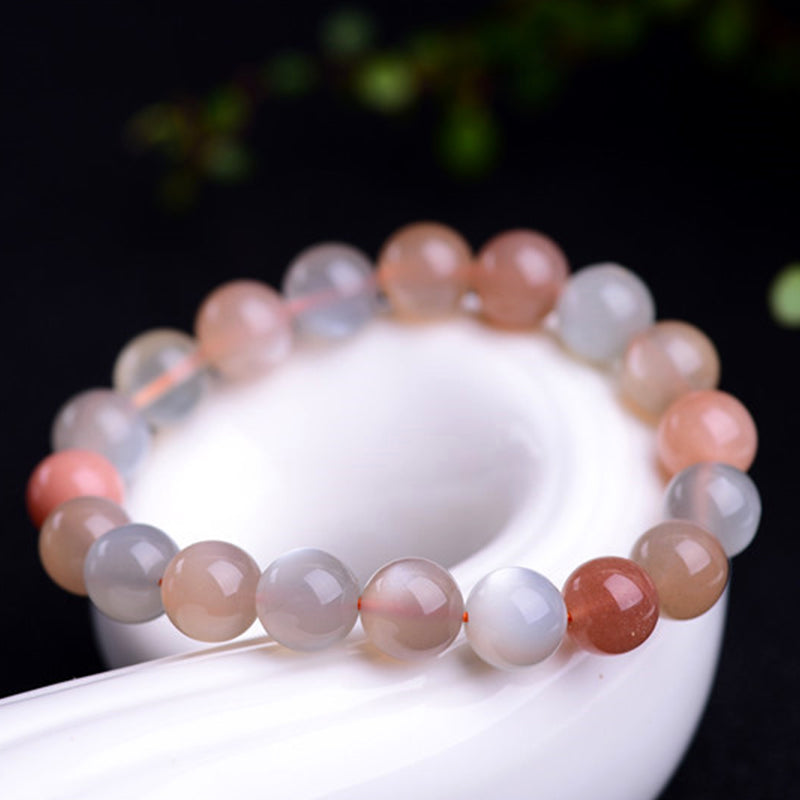 Natural Moonstone Beaded Energy Bracelet for Emotional Balance