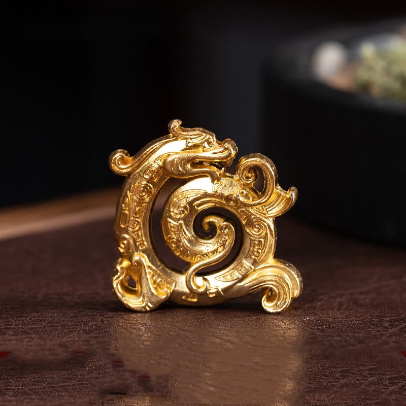 Mini Auspicious Dragon Pattern Zinc Alloy Meditation Incense Stick Burner