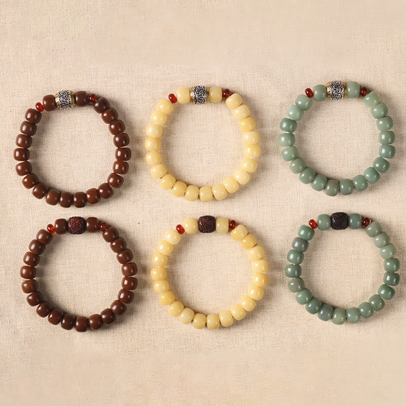 Bodhi Seed Auspicious Cloud Fu Character Bead Peace Bracelet