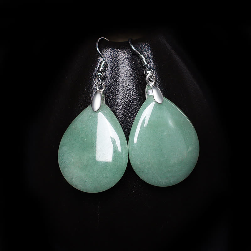 Handcrafted Natural Gemstone Dangle Drop Earrings