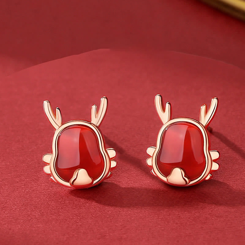 ❗❗❗A Flash Sale- 925 Sterling Silver Year of the Dragon Natural Red Agate Dragon Attract Fortune Fu Character Strength Bracelet Necklace Pendant Earrings