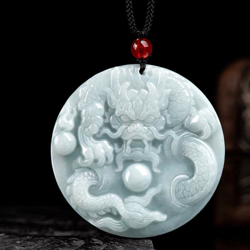 ❗❗❗A Flash Sale- Chinese Zodiac Dragon Jade Success Amulet String Necklace