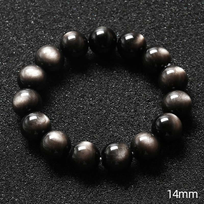 Natural Silver Sheen Obsidian Soothing Protection Bracelet