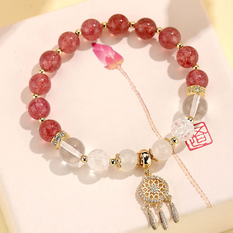 Dreamcatcher Natural Gemstone and Crystal Energy Anchor Bracelet