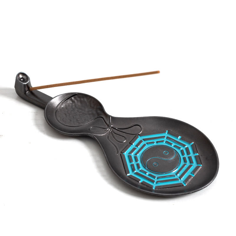 Traditional Copper Wu Lou Gourd Yin Yang Bagua Blessing Incense Burner