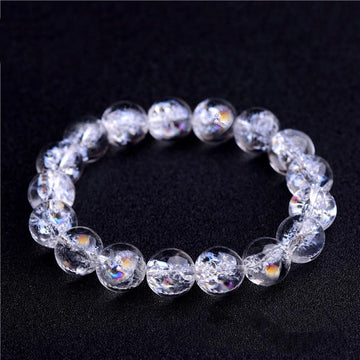 Minimalist Natural Clear Quartz Beaded Energy Bracelet