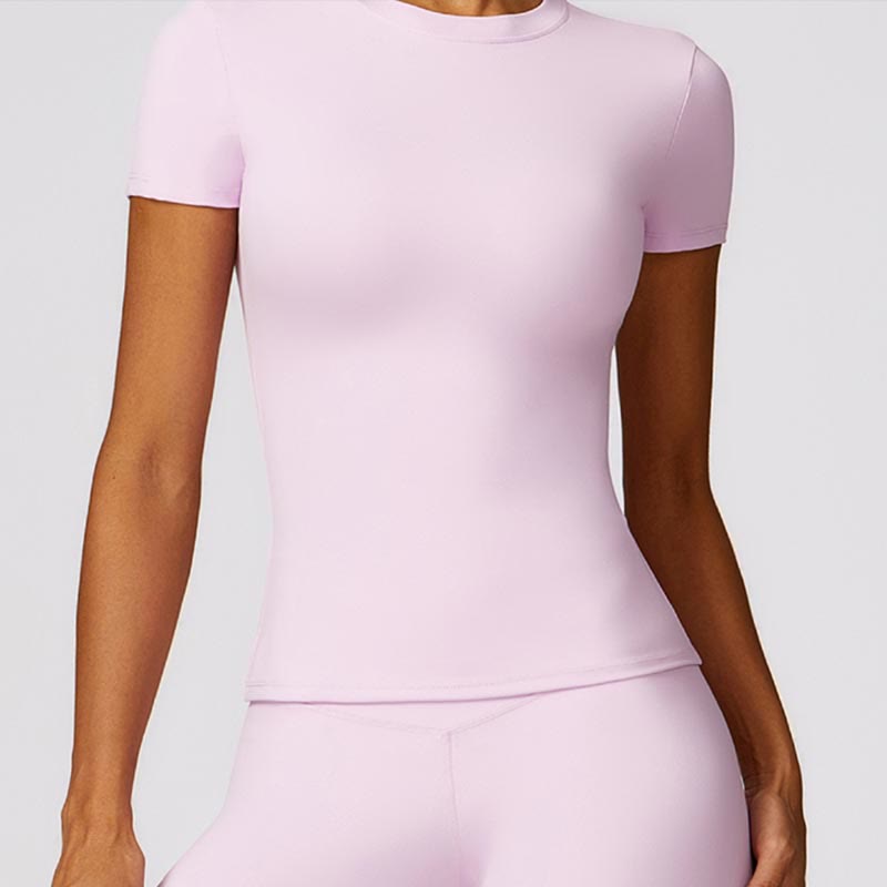 Women Short Sleeve T-Shirt Top High Waist Leggings Pants For Sports Yoga