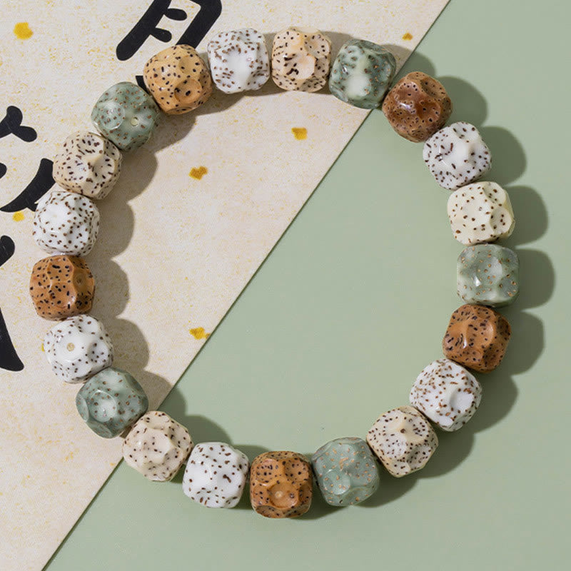 Natural Colorful Bodhi Seed Auspiciousness Wealth Bracelet