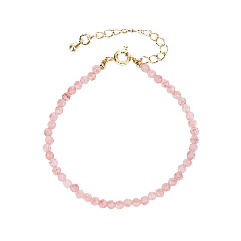 Minimalist Natural Gemstone Energy Chain Bracelet - Adjustable Crystal Anchor